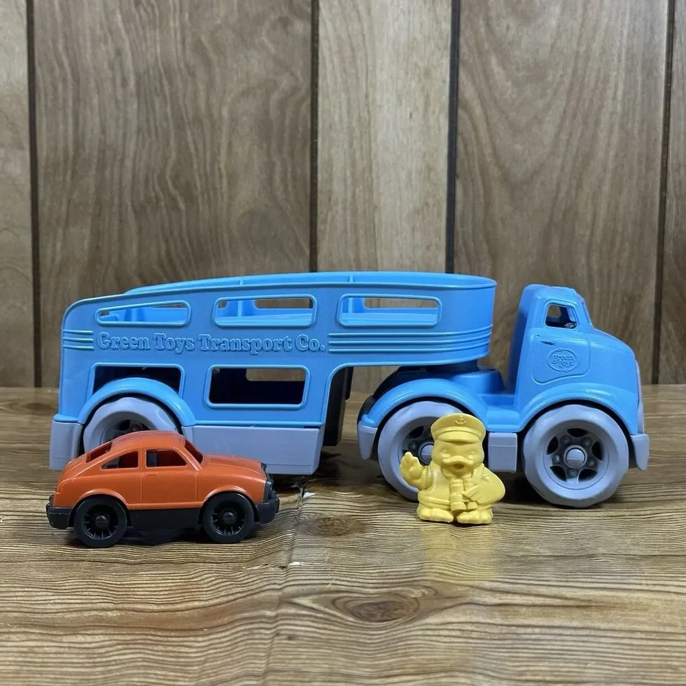 Green Toys Transport‎ Co Truck with Trailer 1 Car 1 Duck Green Toys Car Carrier